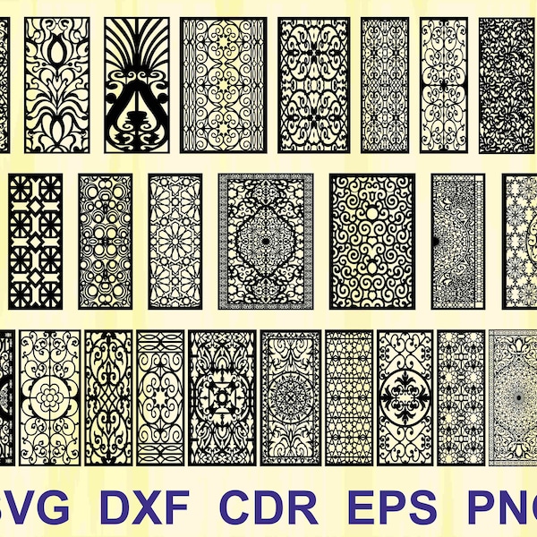 Decorative Panel SVG for Cricut, cnc, Silhouette Files, Laser cut vector, Glowforge, Cdr, Dxf, Svg, Png, Svg files for cricut