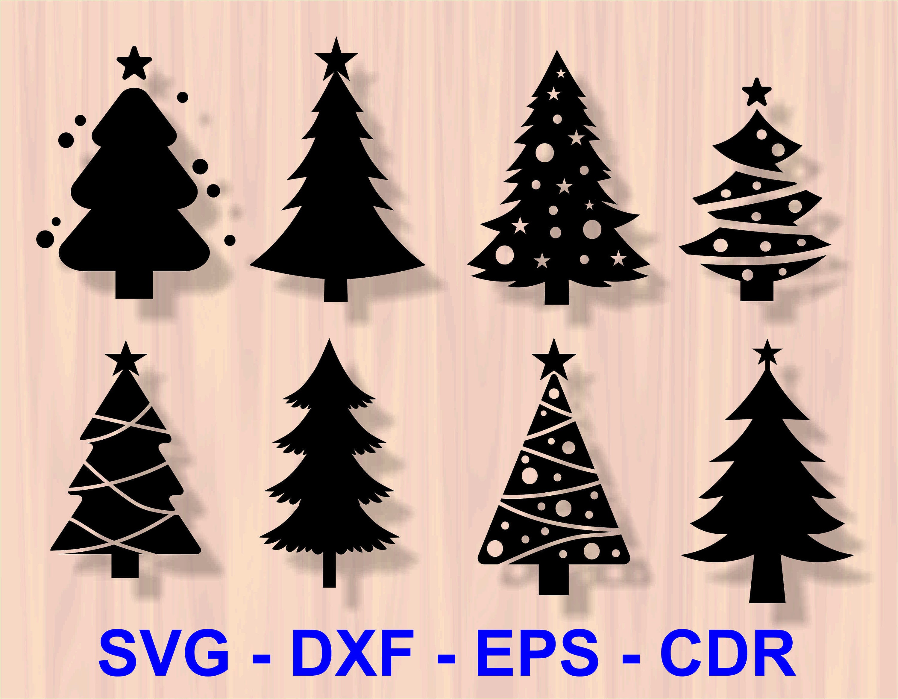 Merry Christmas Tree Svgchristmas Clipartchristmas Tree Etsy