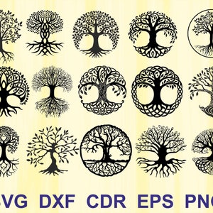 Albero della vita in formato SVG, simbolo dell'albero della vita celtico in formato SVG per matrimonio celtico, file digitali di immagini vettoriali in formato CDR DXF EPS in formato SVG ai Silhouette