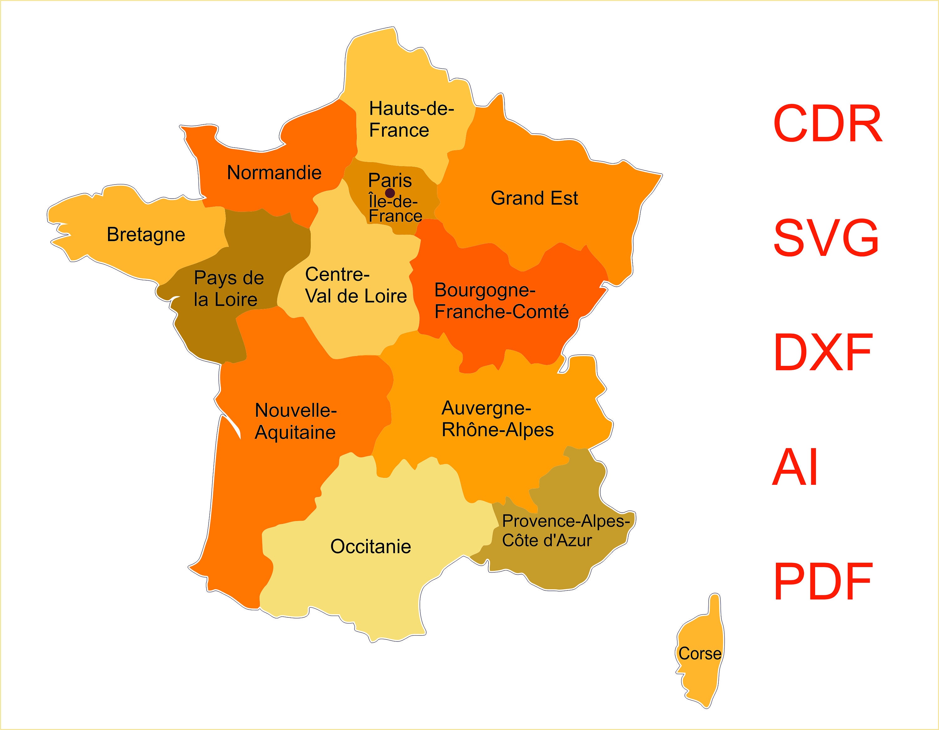 フランス　世界地図 フランス世界地図