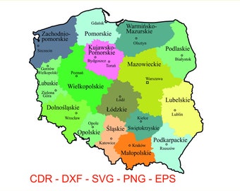 Poland map vector, Mapa Polski, Mapa Rzeczypospolitej png, Vintage Map png, Mapa państwa polskiego, Poland map png, Poland map for cricut,