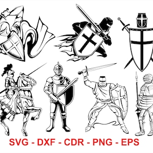Ritter Bundle Bundle, Ritter Tattoo, Ritter Clip Art, Ritter svg, Mittelalterliche Silhouette, Ritter Silhouetten, Ritter Dxf, Ritter Png, Ritter Cdr