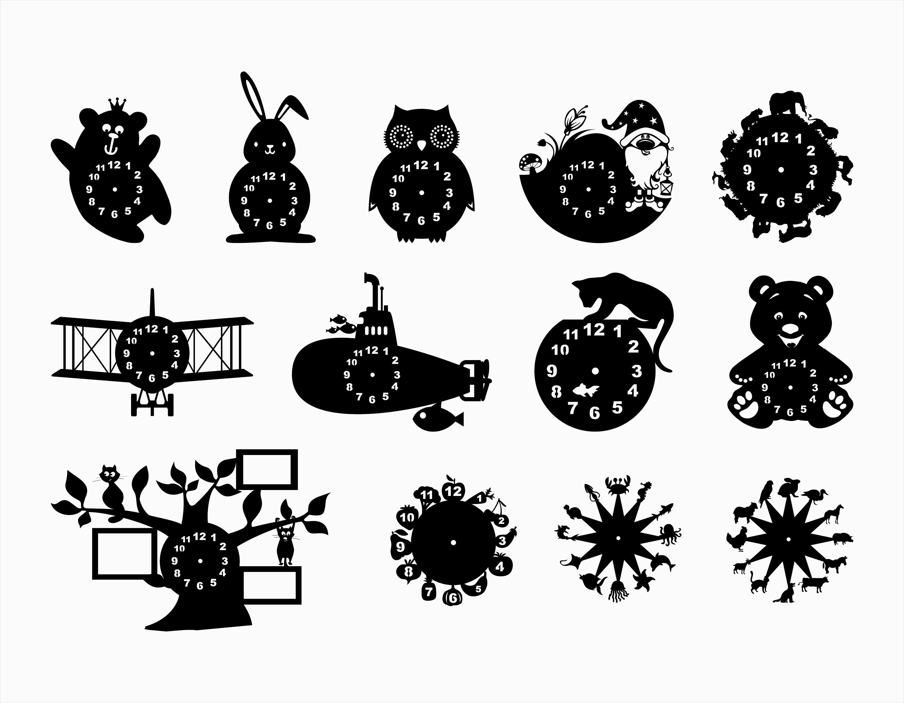 Baby Clock SVG Children's Watchesphoto Framesvg Files Etsy