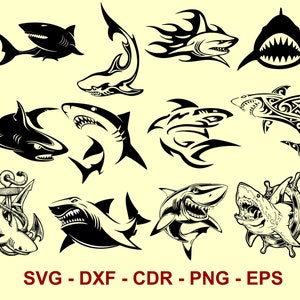 Shark SVG, Shark logo, Shark png, Shark svg, Shark vector, Shark print, Shark tattoo, See tattoo, Shark dxf, Fish tattoo, Files for cricut,