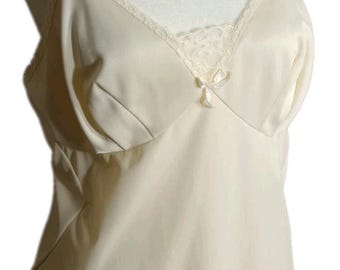 Vintage Sears Den Halkfria Helslip Med Spetskant Icke-fastklistrande 38 Genomsnittlig
