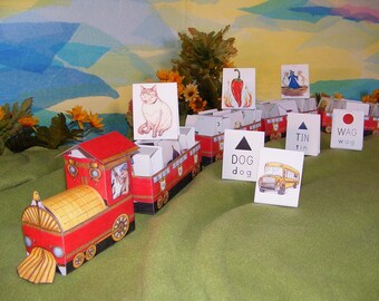 The Teaching Train 3D, PDF instant download,  ABC Activity,  Preschool activities, Learn to Read, Fun to learn