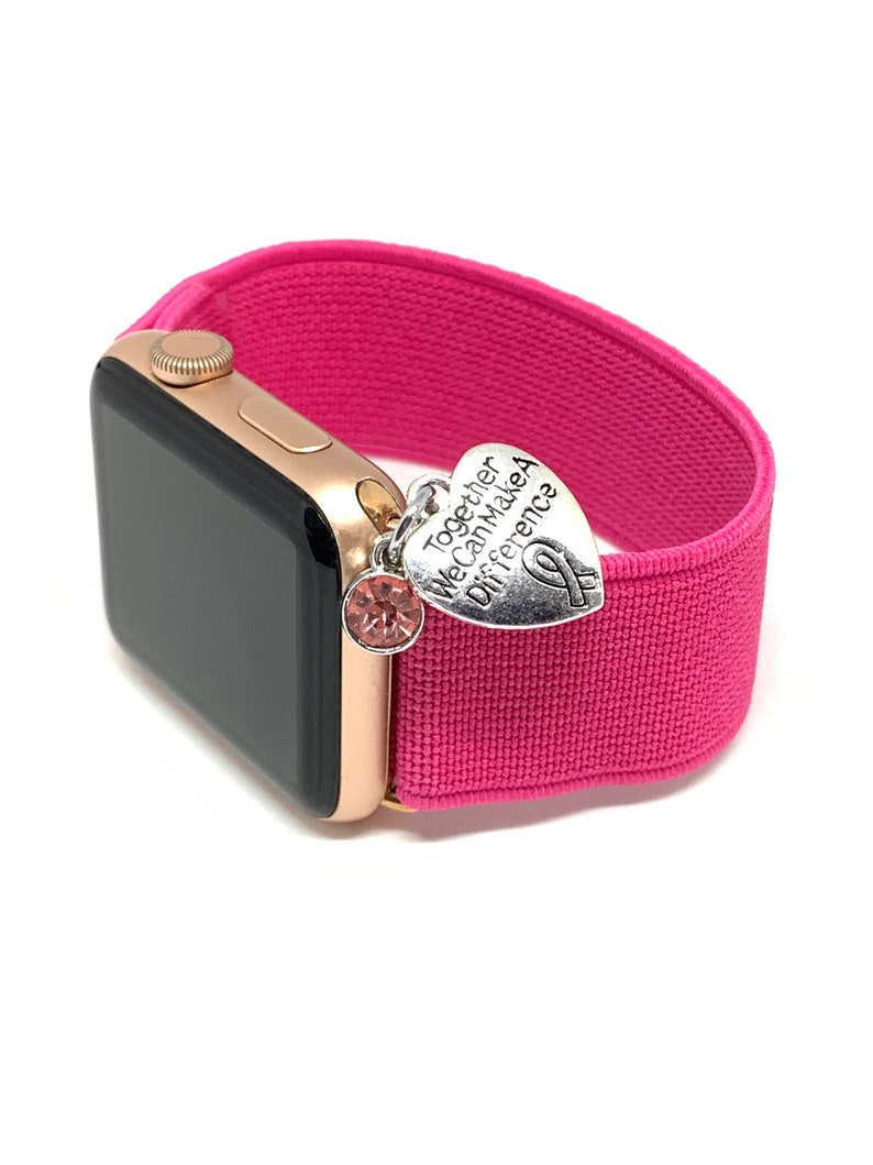 Breast Cancer Awareness Pink Elastic Apple Watch Band 38mm Etsy
