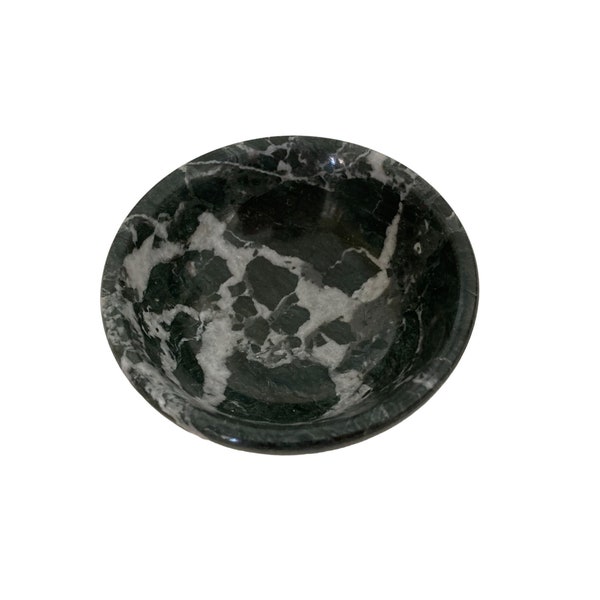 Onyx /Marble Bowl / Incense Burner Smudge Bowl Black Zebra 2"