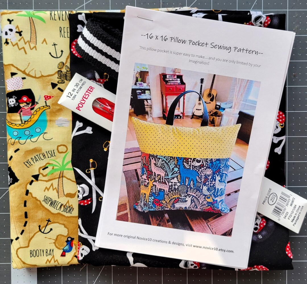 16x16inch DIY Precut Pillow Pocket Sewing Kit, DIY Sewyourown Book