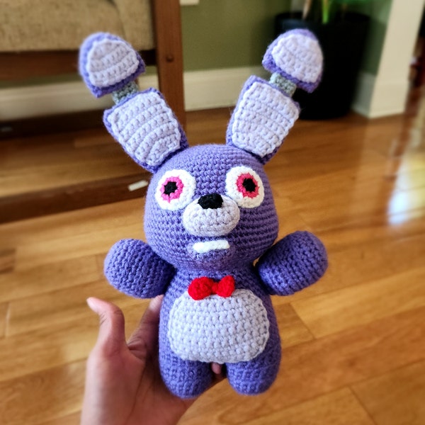 Creepy Purple Bunny Crochet Pattern, Angry Killer Bunny, Evil Bunnie Easy and Fun Crochet Pattern, Fully Illustrated- Digital Pattern Only