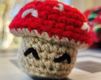 No-Sew Popping Baby Mushroom Crochet Pattern, Mushroom Stress Fidget Toy Crochet Pattern - Digital Pattern Only