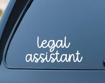 Legal Assistant Car Decal / Legal Assistant Car Window Sticker