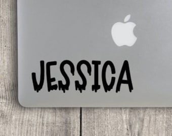 Halloween Custom Name Decal / Personalized Halloween Name Decal / Custom Name Sticker / Custom Name Decal / Drip Font / Halloween Lover