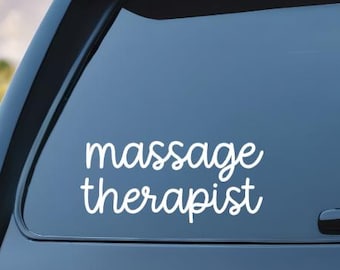Massage Therapist Car Decal / Massage Therapist Car Window Sticker