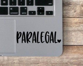 Paralegal Laptop Decal / Paralegal Laptop Sticker / Legal Assistant Decal / Paralegal Heart / Legal Secretary Sticker
