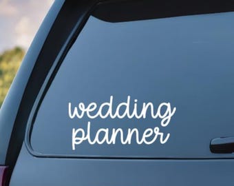 Wedding Planner Car Decal / Wedding Planner Window Car Sticker