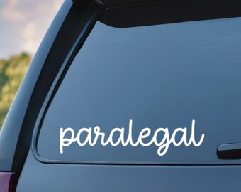 Paralegal Car Decal / Paralegal Window Car Sticker
