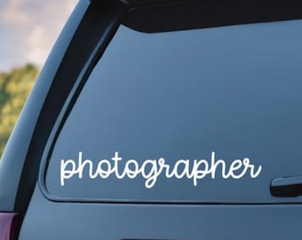 Photographer Car Decal / Photographer Window Car Sticker