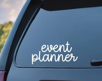 Event Planner Car Decal / Event Planner Window Car Sticker