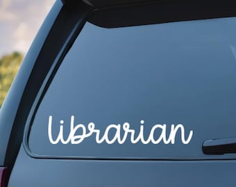 Librarian Car Decal / Librarian Car Window Sticker