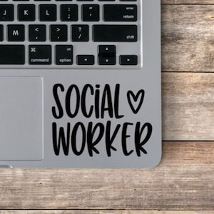 Social Worker Laptop Decal / Social Worker Sticker / Counselor Sticker / Social Worker Life / Social Worker Gift