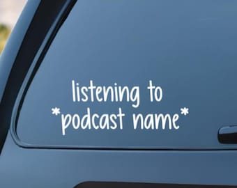 Custom Podcast Name Car Decal – Vinyl Sticker for Podcast Fans