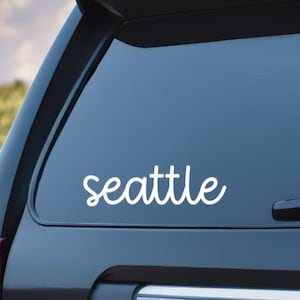 Seattle Autoaufkleber in Schreibschrift / Seattle Autoaufkleber