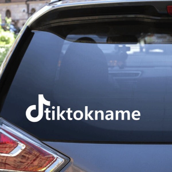 Tik Tok Custom Car Decal / Vinyl Car Decal / Tik Tok Account Name / Custom Tik Tok Sticker / Tik Tok Marketing / Social Media Custom Handle