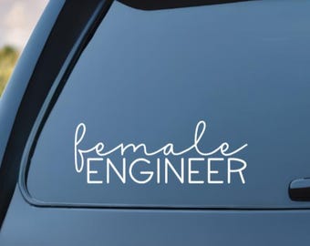 Female Engineer Car Decal / Female Engineer Car Window Sticker / Women in Science / Women in STEM / Women Engineers