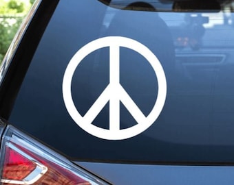 Autoaufkleber mit Friedenssymbol: Vinyl-Stoßstangenaufkleber, Hippie-Fensterdeko