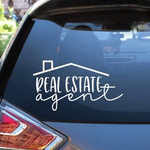 Real Estate Agent Car Decal / Real Estate Sticker / Real Estate Agent Marketing / Car Decal / Car Vinyl Sticker / Broker Car Decal