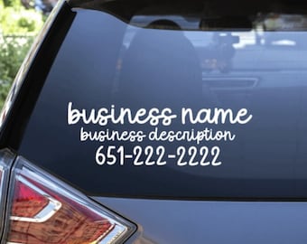 Custom Business Car Decal / Small Owner Vinyl Car Decal / Custom Small Business Window Sticker / Shop Small / Local Business
