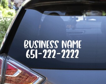 Custom Business Car Decal / Small Owner Vinyl Car Decal / Custom Small Business Window Sticker / Shop Small / Local Business