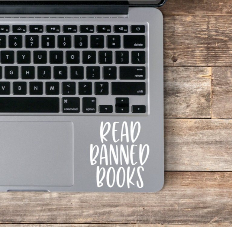 Read Banned Books Laptop Decal / Laptop Sticker / Book Gift / Banned Books Sticker / Vinyl Deal / Reader Decal / Laptop Decal - Thumbnail 2