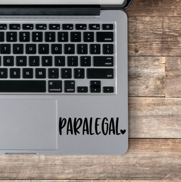 Paralegal Laptop Decal / Paralegal Laptop Sticker / Legal Assistant Decal / Paralegal Heart / Legal Secretary Sticker - Image 1