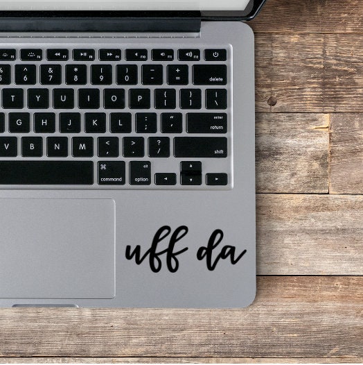 Uff Da Black Laptop Vinyl Decal / Uff Da Sticker - Thumbnail 2