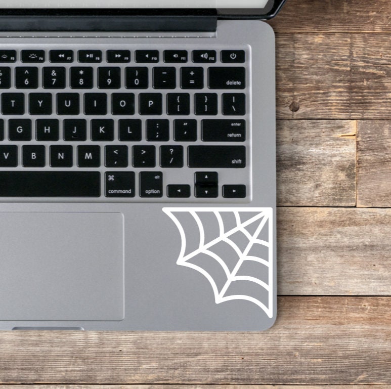 Spider Web Laptop Vinyl Decal / Halloween Laptop Decal / Spider Web ...