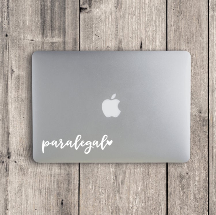 Paralegal Laptop Decal / Paralegal Laptop Sticker / Legal Assistant Decal / Paralegal Heart / Legal Secretary Sticker - Thumbnail 2