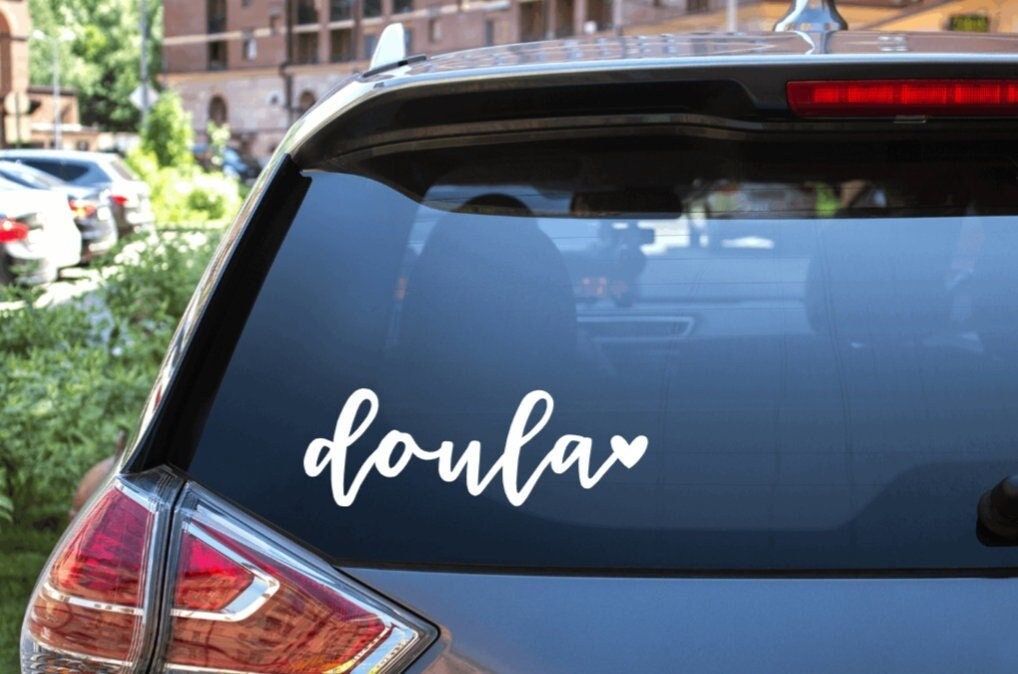 Doula Car Decal / Doula Vinyl Car Decal / Doula Life / Cursive Doula Decal