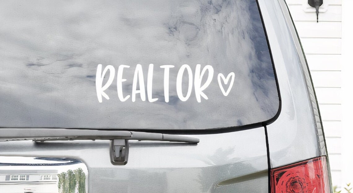 Realtor Vinyl Car Decal / Realtor Sticker / Real Estate Agent Etsy