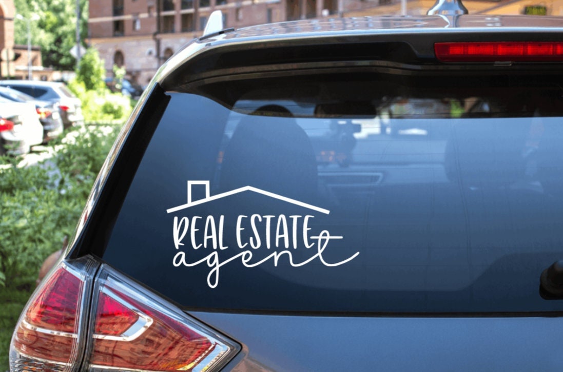 Real Estate Agent Car Decal / Real Estate Sticker / Real Estate Agent Marketing / Car Decal / Car Vinyl Sticker / Broker Car Decal