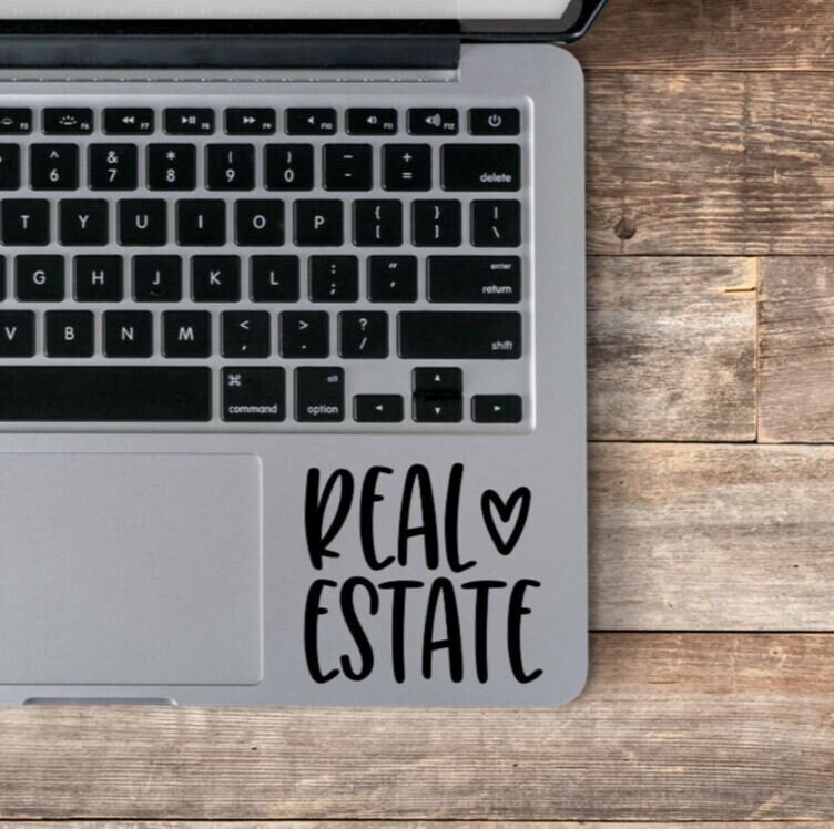 Realtor Laptop Vinyl Decal / Realtor Sticker / Real Estate Agent Laptop Decal / Realtor Life / Realtor Heart / Real Estate Life / Marketing