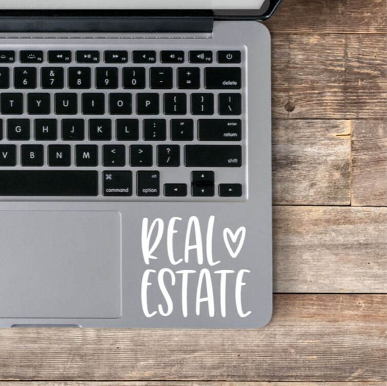 Realtor Laptop Vinyl Decal / Realtor Sticker / Real Estate Agent Laptop Decal / Realtor Life / Realtor Heart / Real Estate Life / Marketing - Thumbnail 2