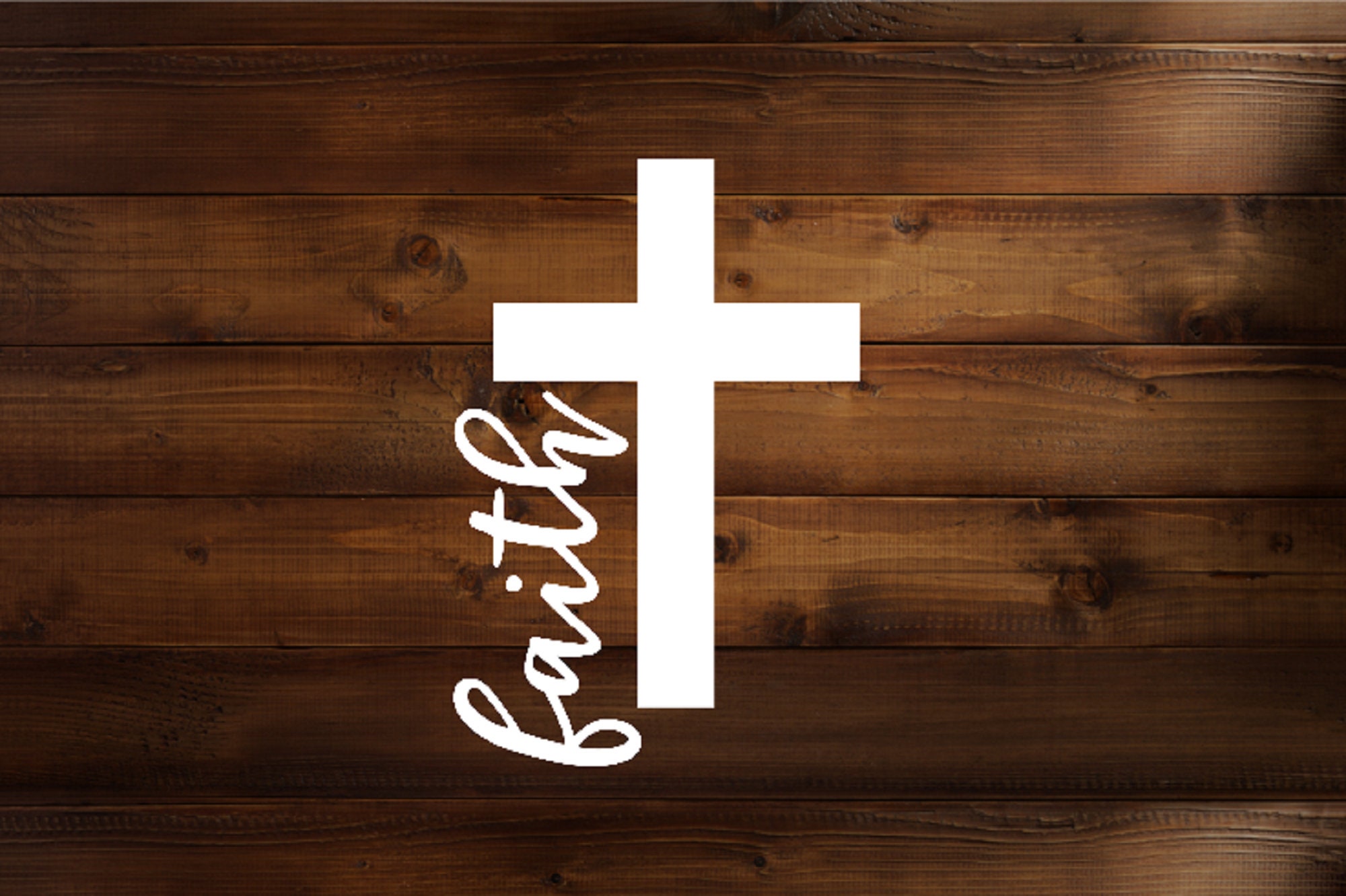 Faith Cross Vinyl Car Decal / Christian Decal / Cross Car Etsy