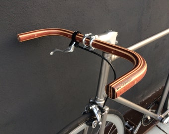 bubinga , wenge and ash wood bullhorn bicycle handlebar