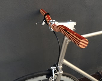 wooden riser bicycle handlebar