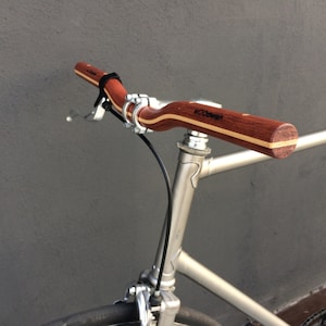 wooden riser bicycle handlebar