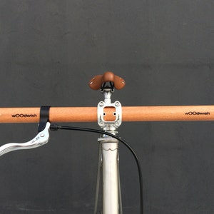 mahogany wood straight bicycle handlebar