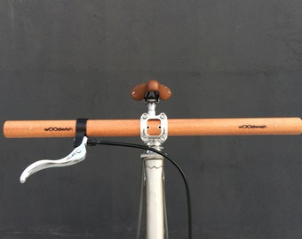 mahogany wood straight bicycle handlebar