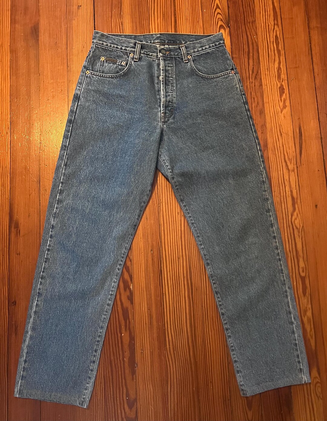 Vintage 90s Calvin Klein Button Fly High Rise Jeans Medium Wash 30 X 29 ...